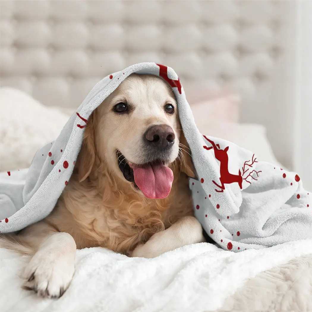 Simple Christmas Deer Printed Blanket for Sofa Bed Travel Camping Living Room Office Conditioning Blanket for All Seasons Gifts C251111