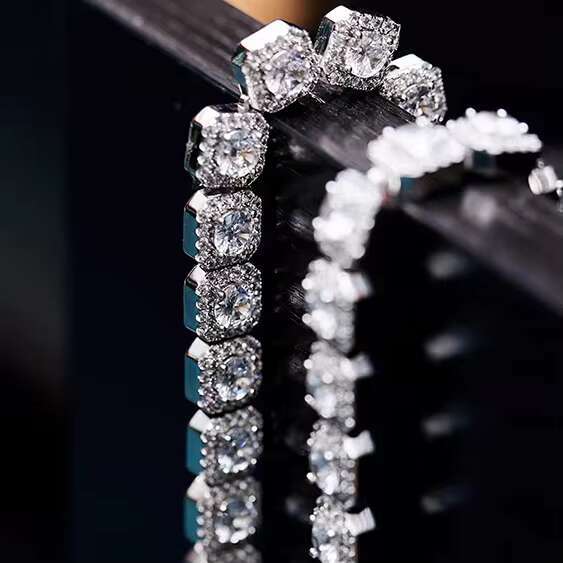 GRA Certificate Gold Plated Sterling Silver D Color Moissanite Large Tennis Chain Link for Jewelry Gift