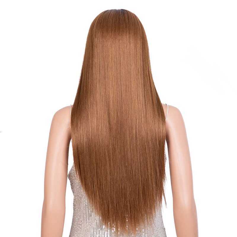 Synthetic Lace Front Wigs For Black Women Brown Blonde Color Hair Long straight Wig 28inch Lace Wig Heat Resistant Cosplay WigsT251111