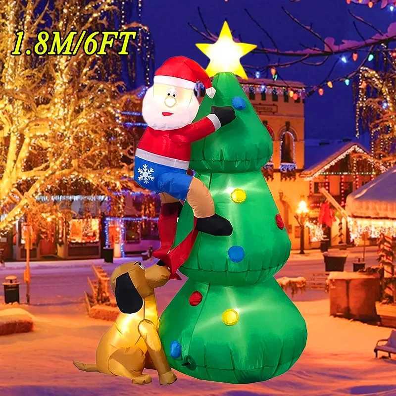 Christmas 18M Christmas Decoration Inflatable Toys Santa Claus LED Lights Indoor Outdoor Inflatable Model Toy Xmas Gift Yard Party Props Y251111
