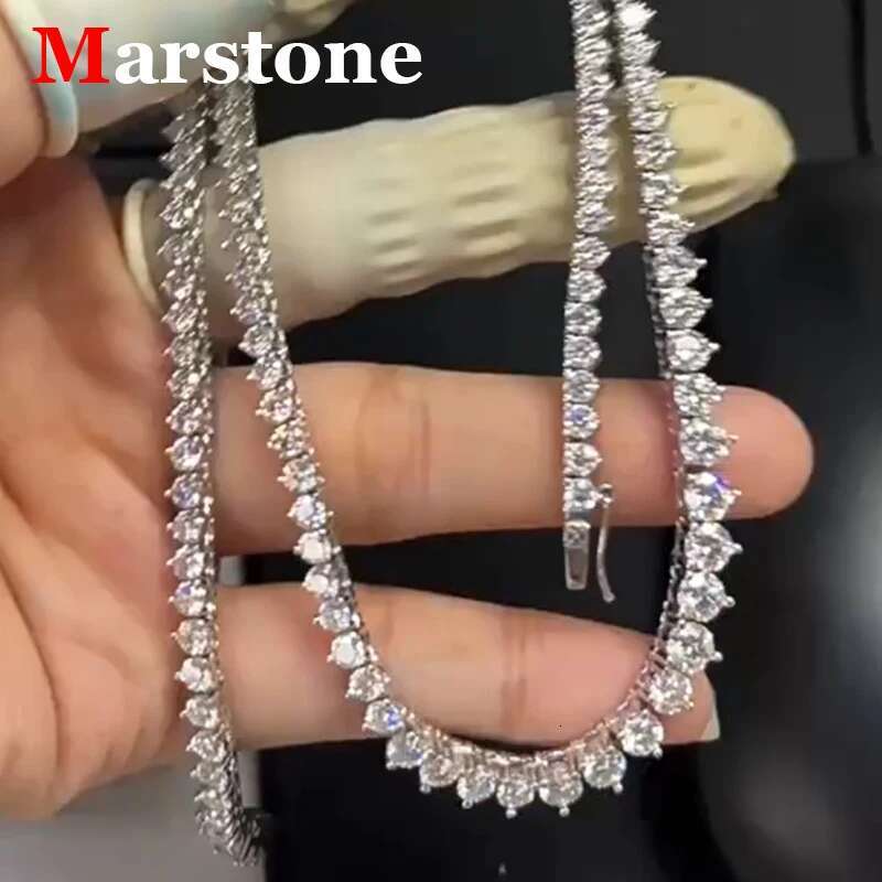 Full Moissanite D Color Sunflower Womens Bracelet 925 Silver 18K White Gold Fine Luxury Moissanite Necklace for Women