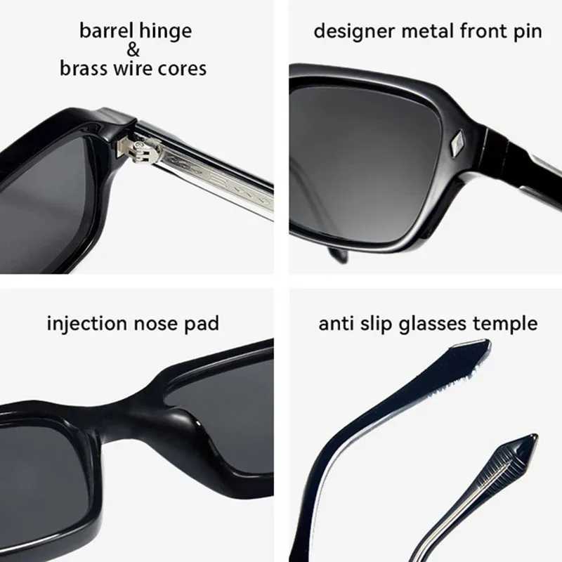 Retro Sunglasses for Women CP Acetate UV400 Square Frame Sun Glasses Men Trend Summer Shades European Style Brown GreenC250411