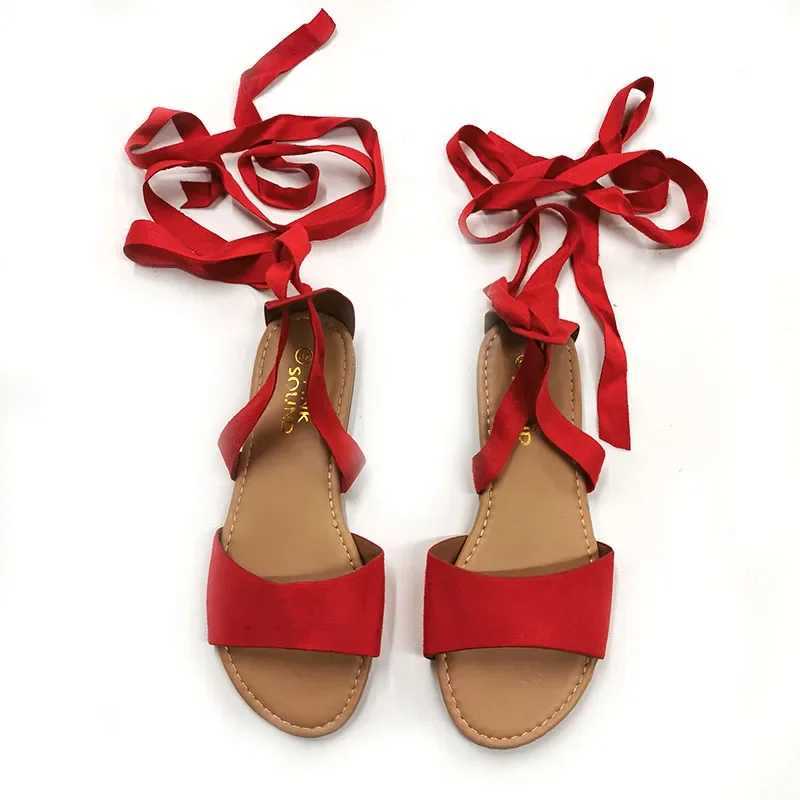 New Summer Womens Sandals Sexy Flat Sandals Cross Strap with Serpentine Sandals Breathable Peeping Toe Gladiator ShoesXJ250410
