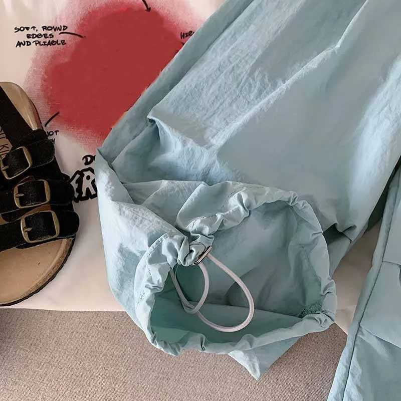 Kids Work Trousers Girls Thin Pants Summer Loose Casual Trousers 2025 New Boys Fashion Solid Sweatpants Childrens Clothing L251110