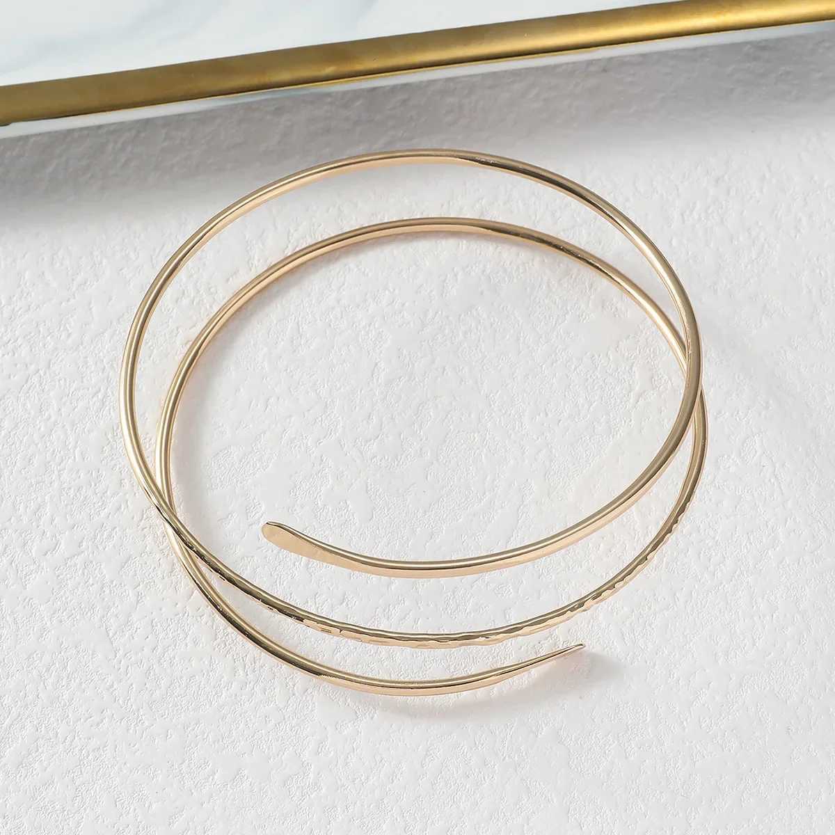Retro Arm Cuff Stainless Jewelry Adjustable Arm Cuff for Women Hip-pop Armlet Bangle Bracelet for Girls Women Punk AccessoriesC250410