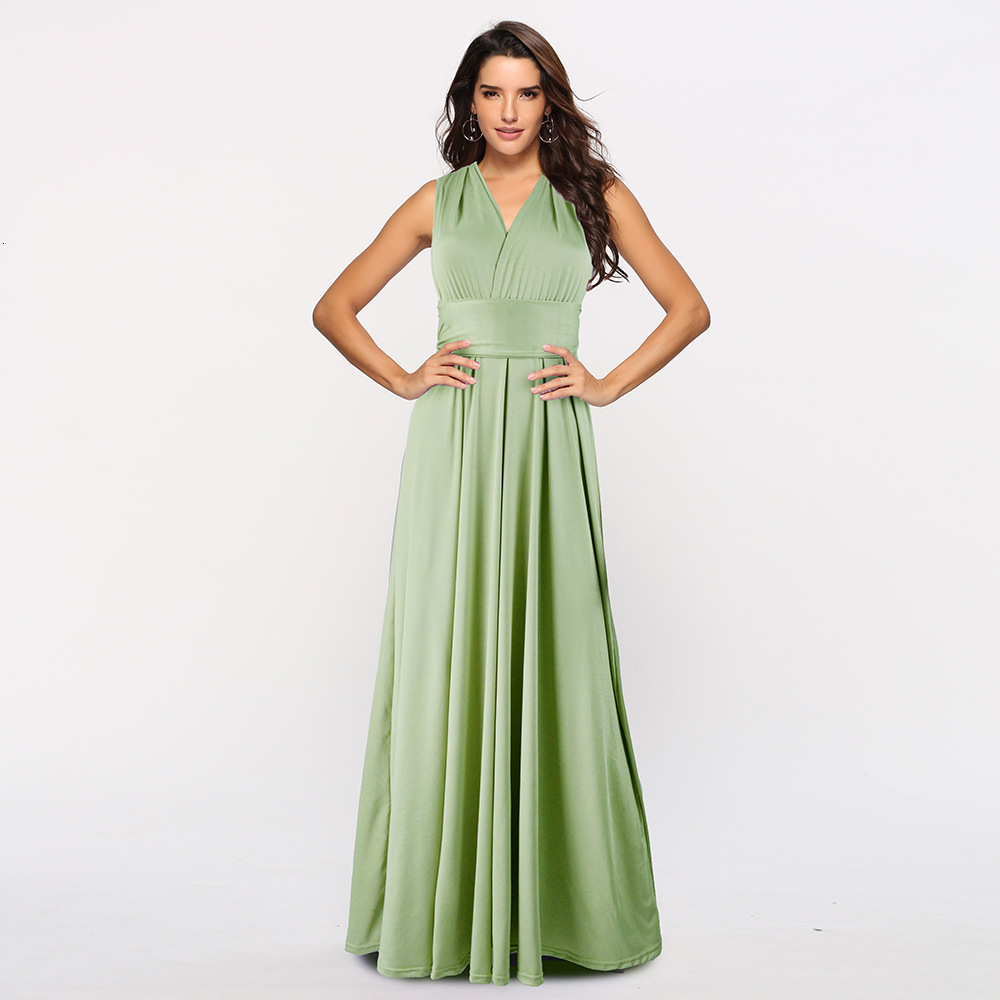 Cross back sexy strapping long dress