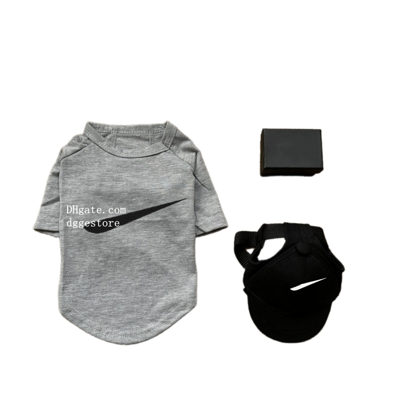 free shipping Clothes Sports Style T-Shirts and Bucket Sun Cowboy Sunglasses Breed Baseball Caps for Small Dog Soft Breathable Cotton Pets Shirts XL G
