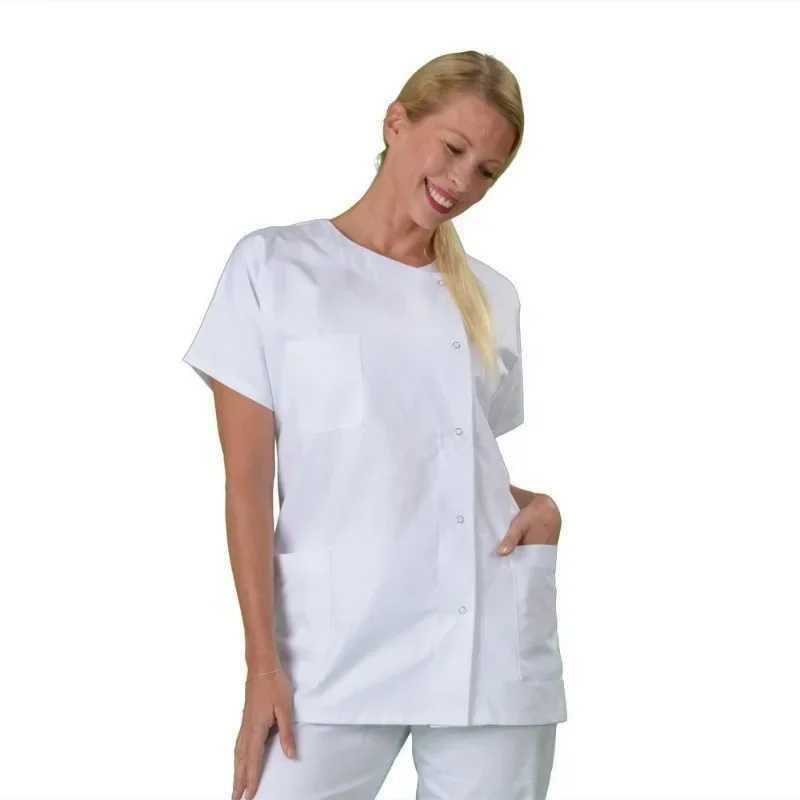 Newly arrived autumn and winter doctors coat sweater design white laboratory coat mens and womens medical uniforms X250410