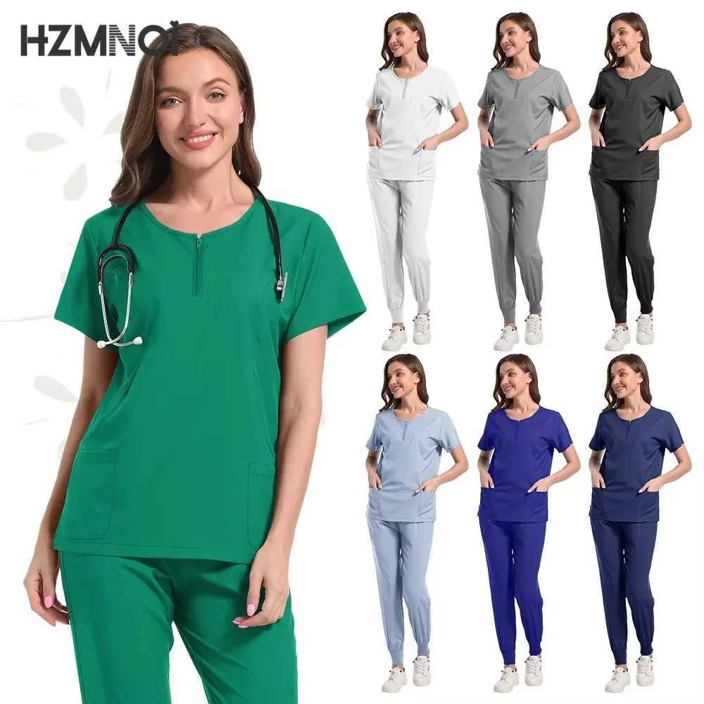 Doctor Nurse Surgical Workwear Medical Scrubs Uniforms Women Men Jogger Set Hospital Accessories Operating Room Price X250410