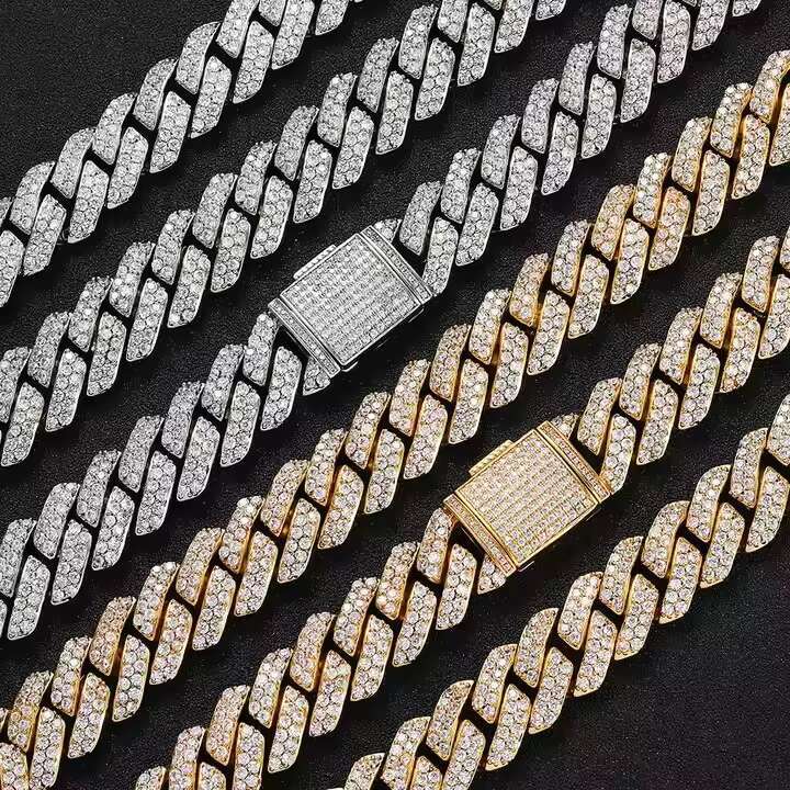 Moissanite Diamond Studded Hiphop Iced out Sterling Silver Cuban Bracelet Perfect Anniversary Gift For Men