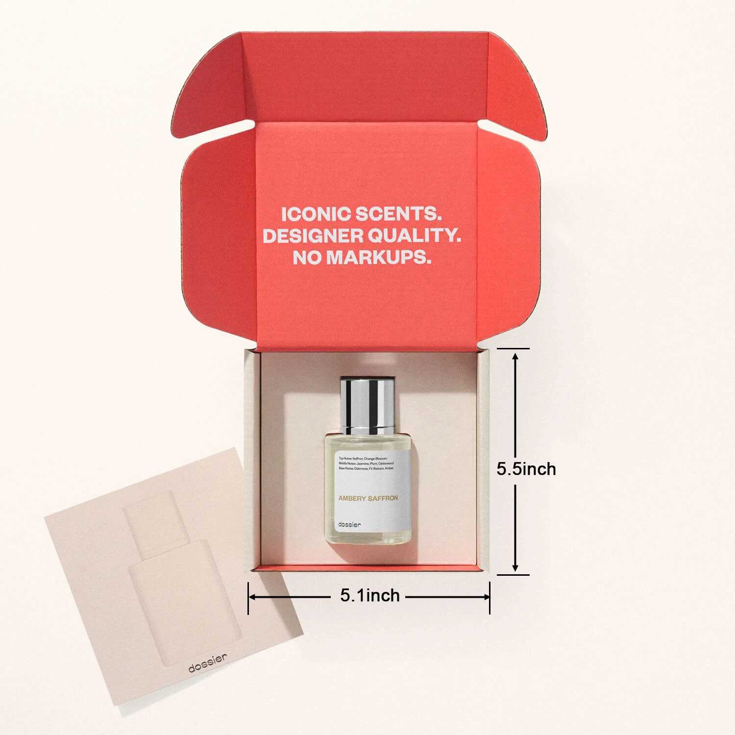 Dossier Ambery Saffron 17 Oz 50ml Eau de Parfum Spray Perfume Fragrance Unisex Perfume Spray NEW IN BOX L251111