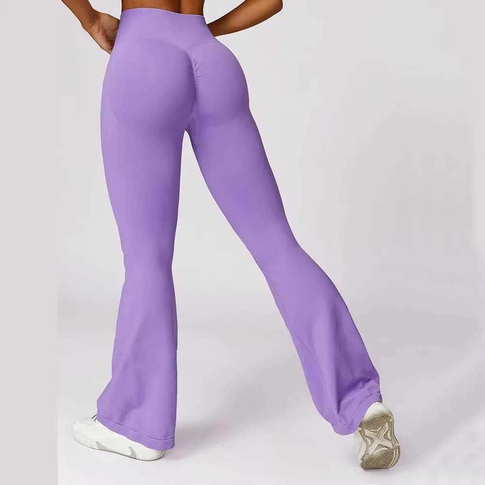 Seamless Flare Legging Yoga Pants for Women High Waist and Wide Leg Pants for Women Gym Fitness Exercise Flared PantsW250411