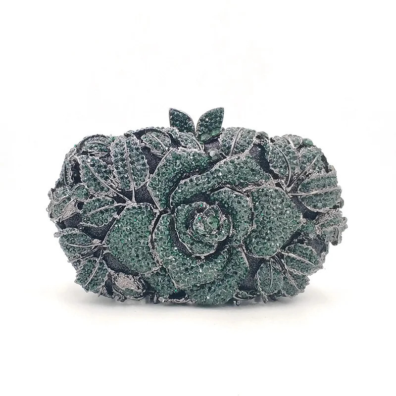 XIYUAN Silver Gold Black Red Colorful Crystal Clutch Purse Wedding Bridal Rhinestone Evening Handbags Party Dinner Banquet Bags 251106