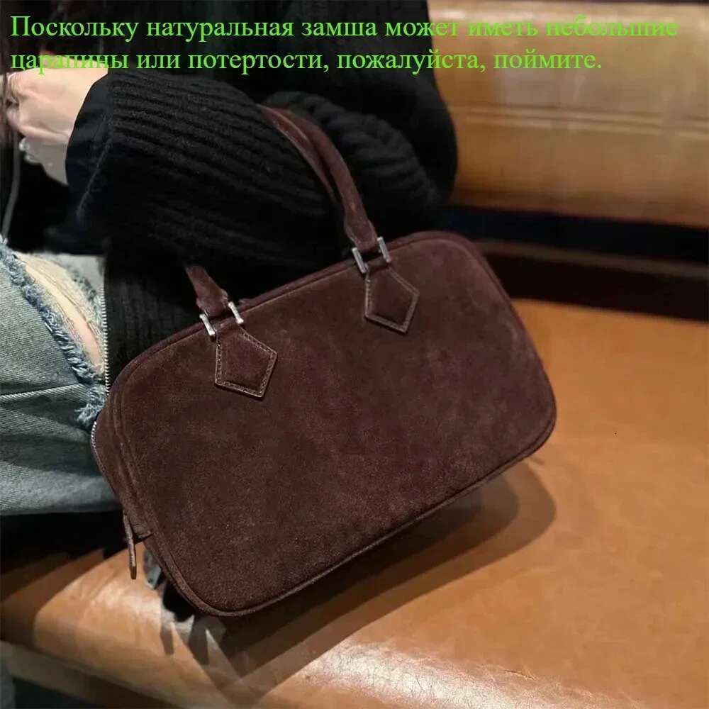 Motingsome Retro Genuine Leather Woman Bags Bag Pillow Handbag Suede Calfskin Lady Daily Purses Shoulder Casual Tote 2024
