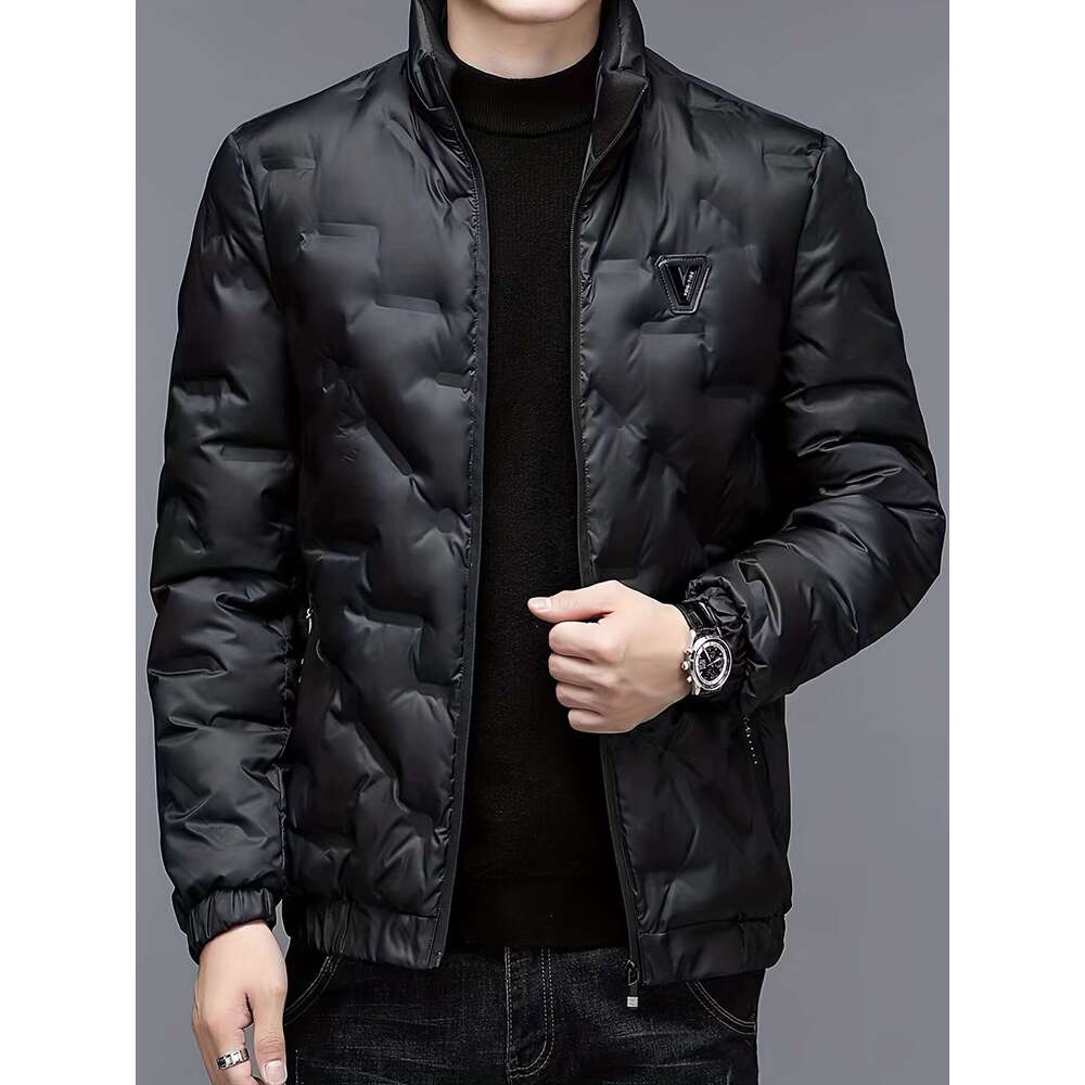 Windproof High Quality Men's Full-Zip Hooded Jacket With Design | Polyester Shell, Soft Lining, Full-Length Zipper Closure, Casual & Outdoor