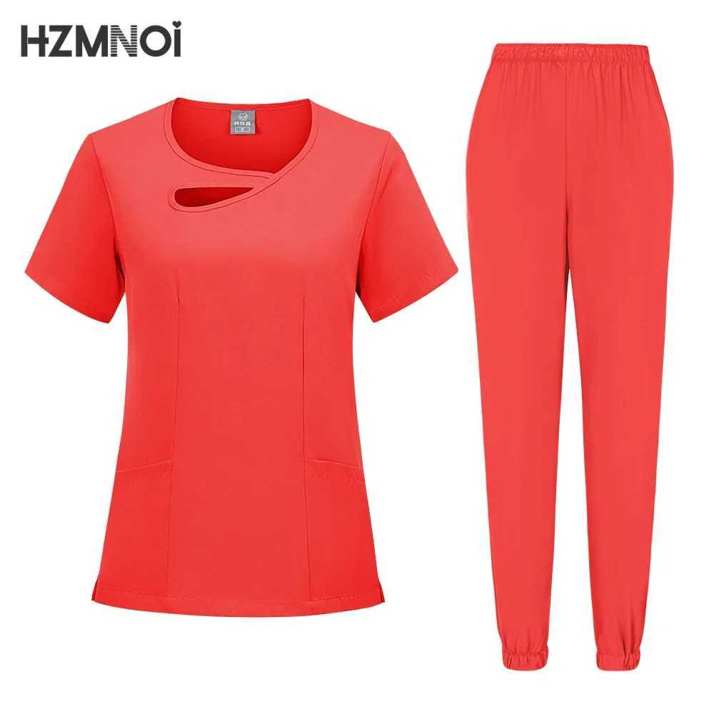 Unisex Medical Uniforms Men Women Nursing Clothes Beauty Come Nurse Scrubs Sets Doctor Dentist Workwear Clinical Tops Pants X250410