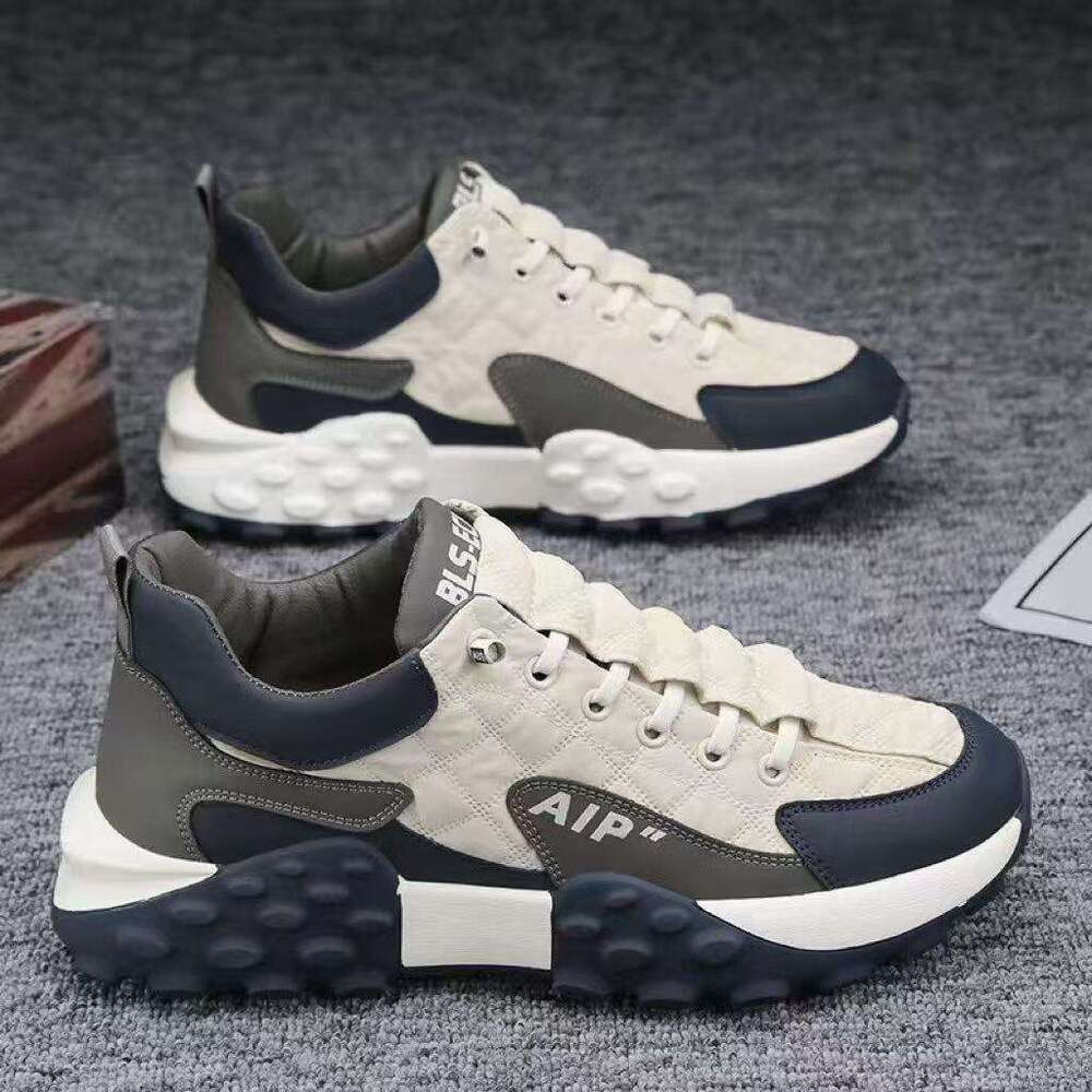 Free Shipping Designer Sneakers Men Waterproof Men's 2026 New Low-Top Running Trendy Non-Slip Thick-Soled Dad Breathable Sports Shoes Brown