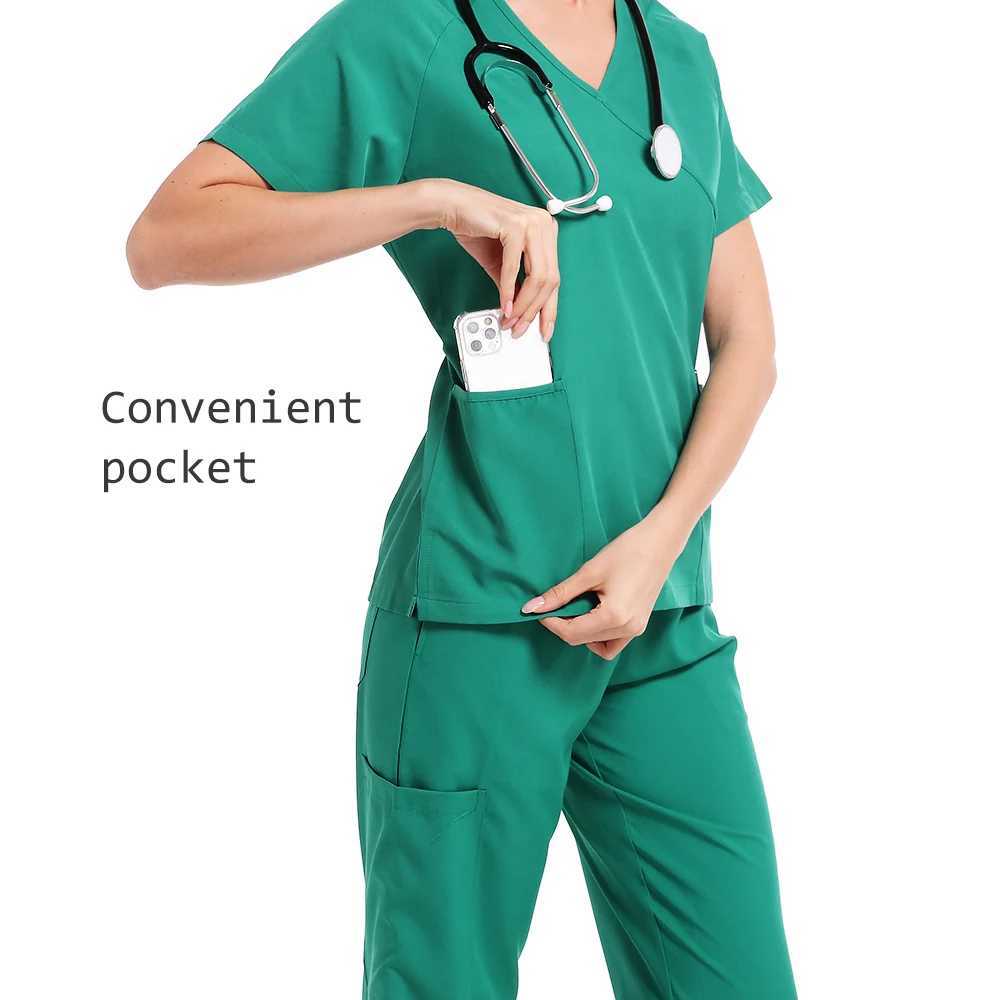 Medical Uniform Scrubs Nurse Accessories Uniform Neutral Clinical Coating Mens Operating Room Running Set Doctors Top Pants X250410