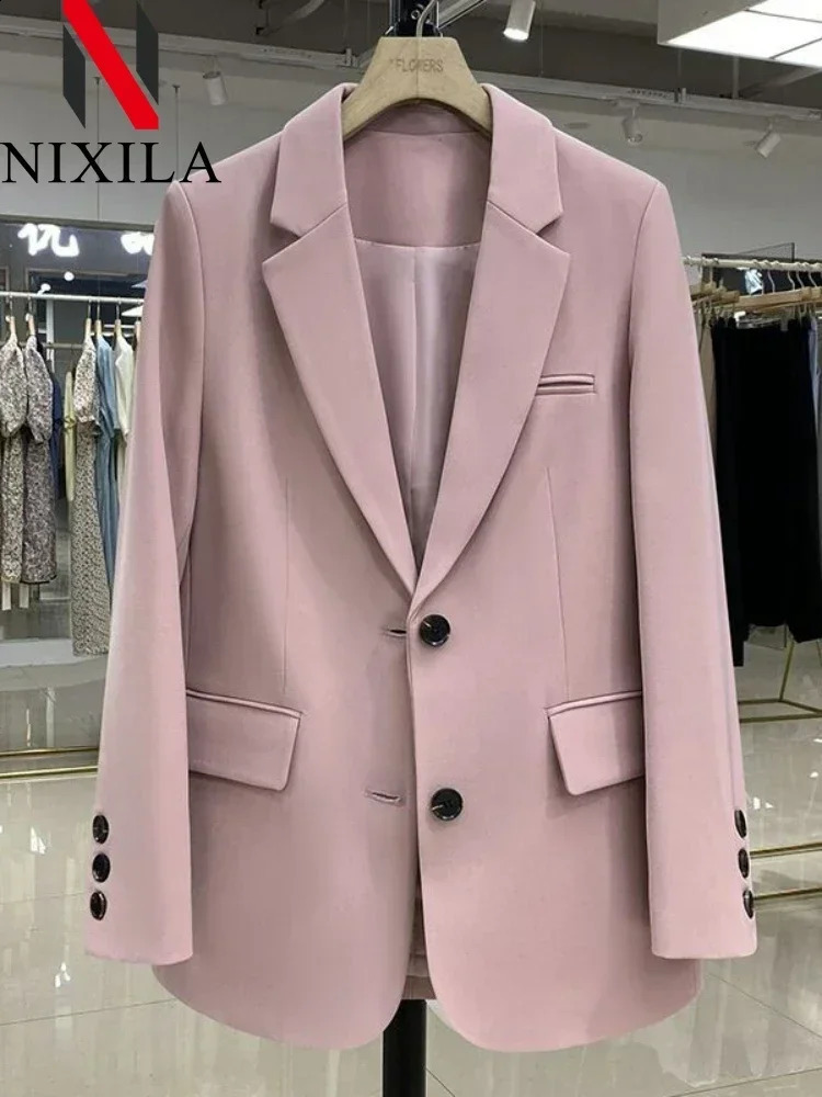 Spring and Autumn Elegant Womens Jacket Korean Casual Fashion Splicing Office Clothing 250407