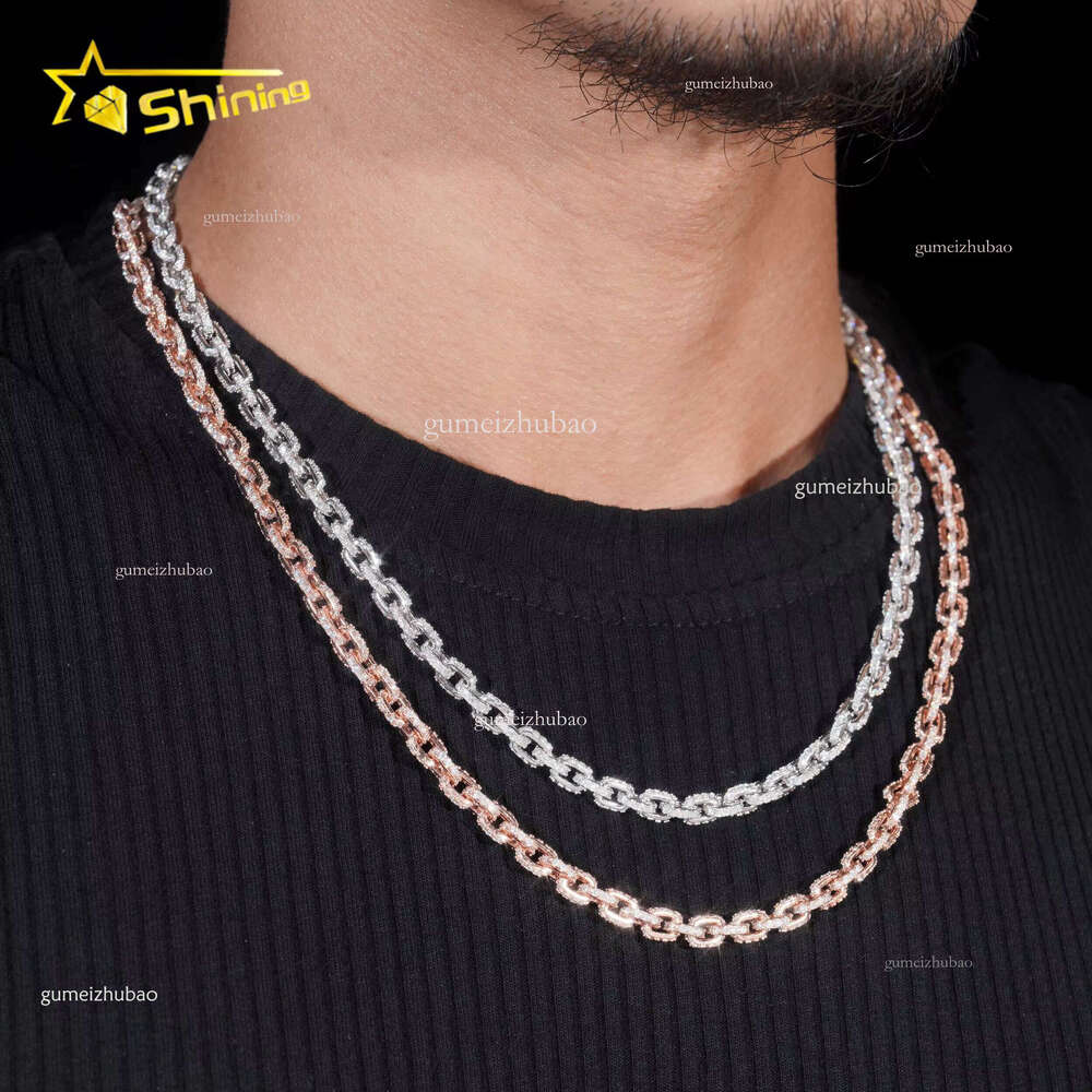 Hot Sale 4mm Iced Out Chain Sterg Sier Pass Dia Tester GRA Certified VVS Moissanite Bracelets Hiphop Jewelry