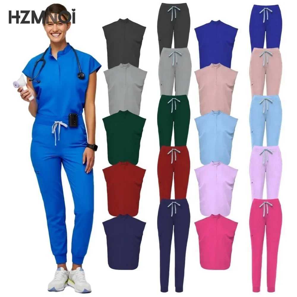 Scrub Sets Nurse Surgical Uniform Women Summer Slim Comfortable Oral Doctor Work Wear Short Slve Sets Operating Room Clothes X250410