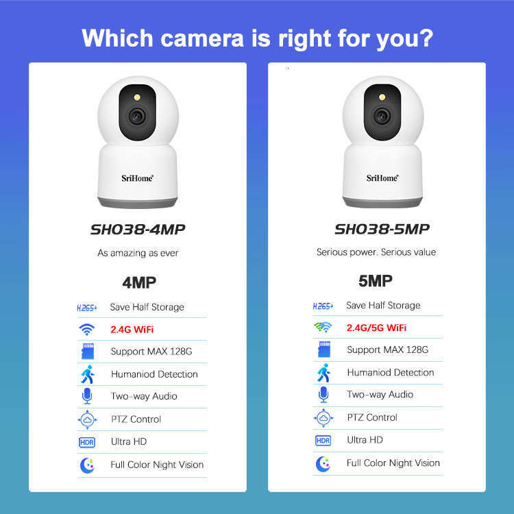 Home indoor 4 million HD pixel intelligent remote monitoring camera wifi network monitor