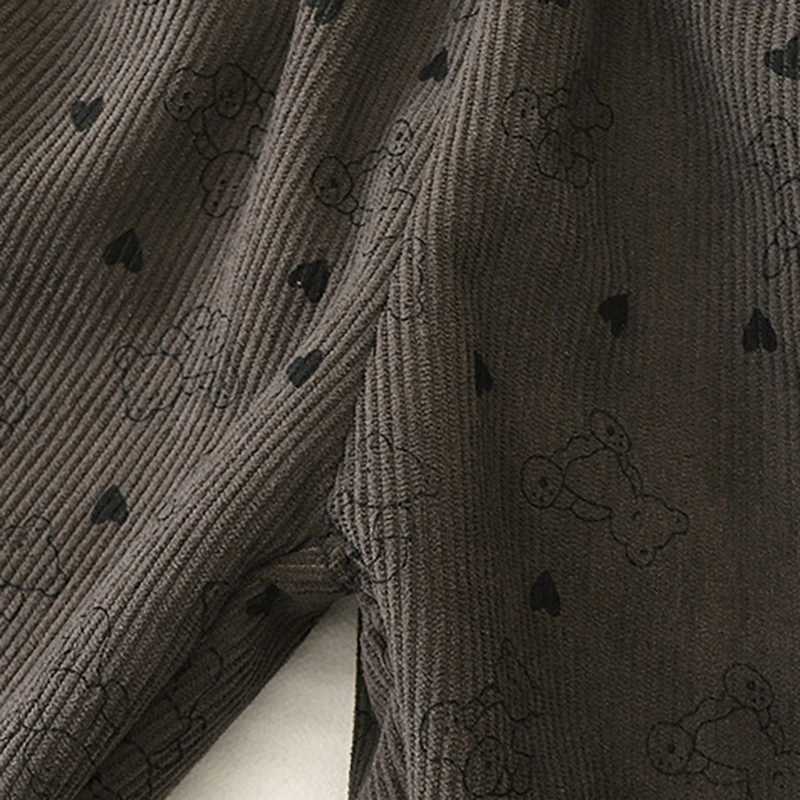 Winter Warm Fleece Lined Kids Pants Printed Toddler Boys Girls Trousers Retro Polka Dot Pattern Childrens Clothes L251110