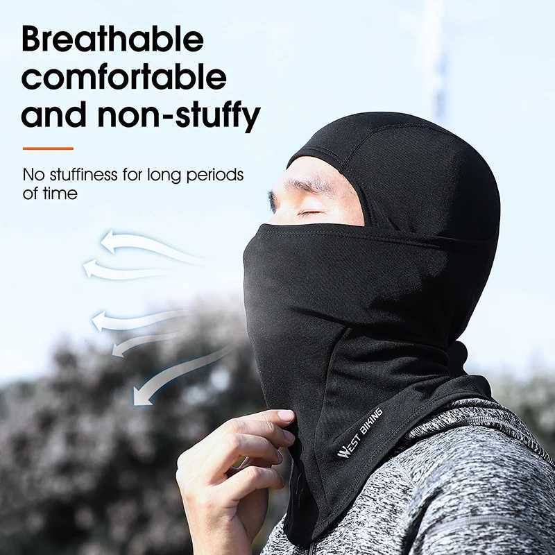 WEST BIKING Winter Fleece Balaclava Motorcycle Cycling Skiing Caps Breathable Full Face Mask Windproof Hood Thermal Sport Gear S251110{category}