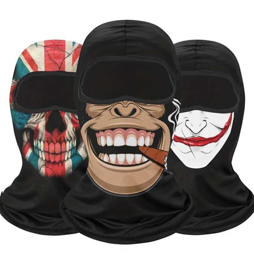 1pc Face Mask Clown Ghost Skull Mask Breathable Windproof UV Sun Dust Protective Full Face Cover For Summer Sprin S251110{category}