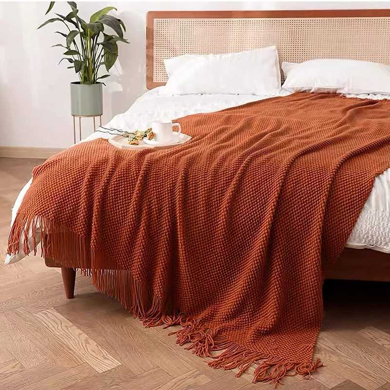 Nordic Christmas Blanket For Bed Sofa Decoration Cover Light Luxury Throw Blanket Bedspread Knitted Shawl Soft Leisure Bed Cover C251111
