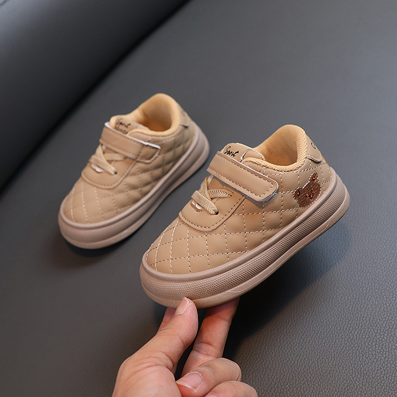 Kid's Sneakers Toddler Casual Sports Shoes for Boys PU Leather Kidszworld Kids Hook & Loop Students Girls School Running Shoes Size 21 - 30 K0203