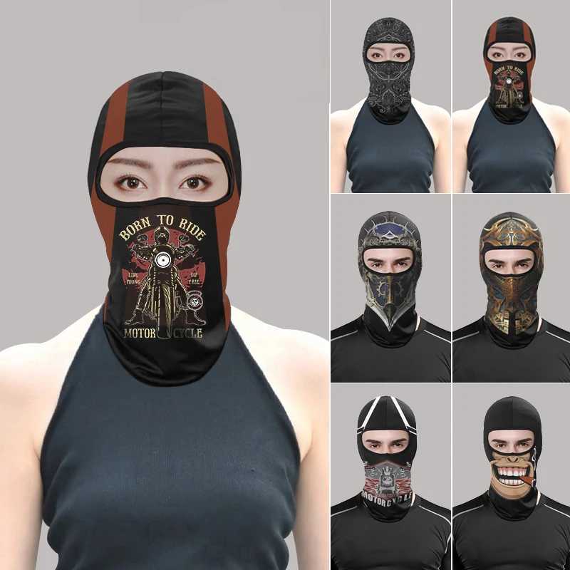 Winter and autumn motorcycle sun protection riding mask full face helmet headgear mask warm anti-cold scarf Summer breathable m S251110