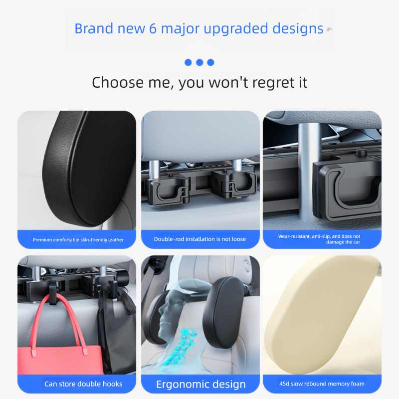 Car chair, seat, headrest, car interior, side leaning 3D memory foam, children's sleeping neck pillow, all season universal