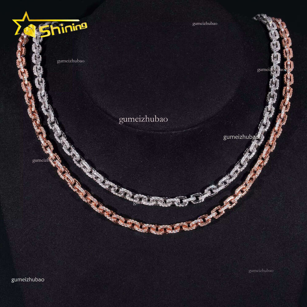 Hot Sale 4mm Iced Out Chain Sterg Sier Pass Dia Tester GRA Certified VVS Moissanite Bracelets Hiphop Jewelry