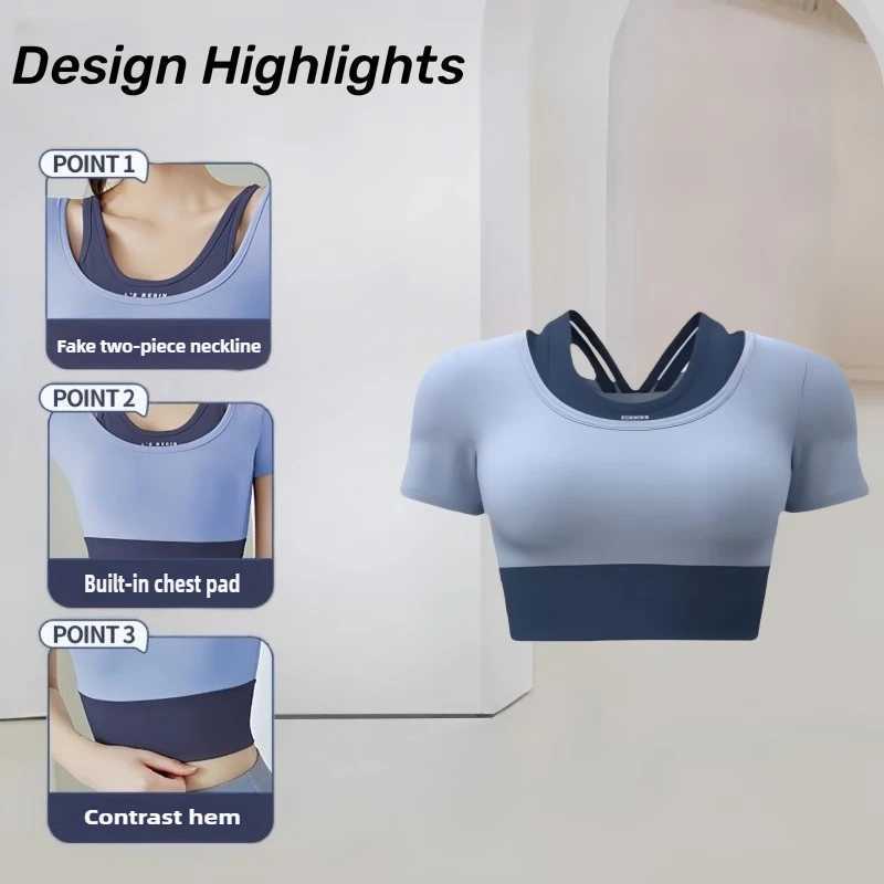 Womens yoga suit sportswear set high stretch polyester material sportswear with hidden pocket fitness suitW250411