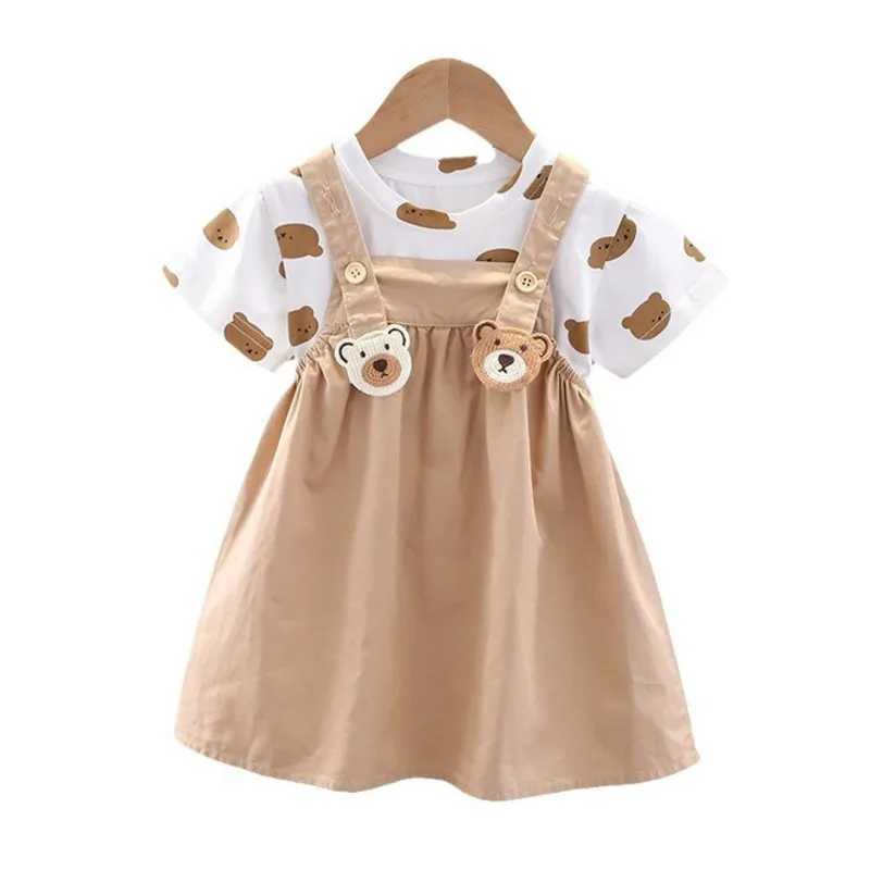 New summer baby girl clothing set childrens T-shirt with shorts 2 pieces/set childrens cotton clothing childrens track and field clothingXJ250410