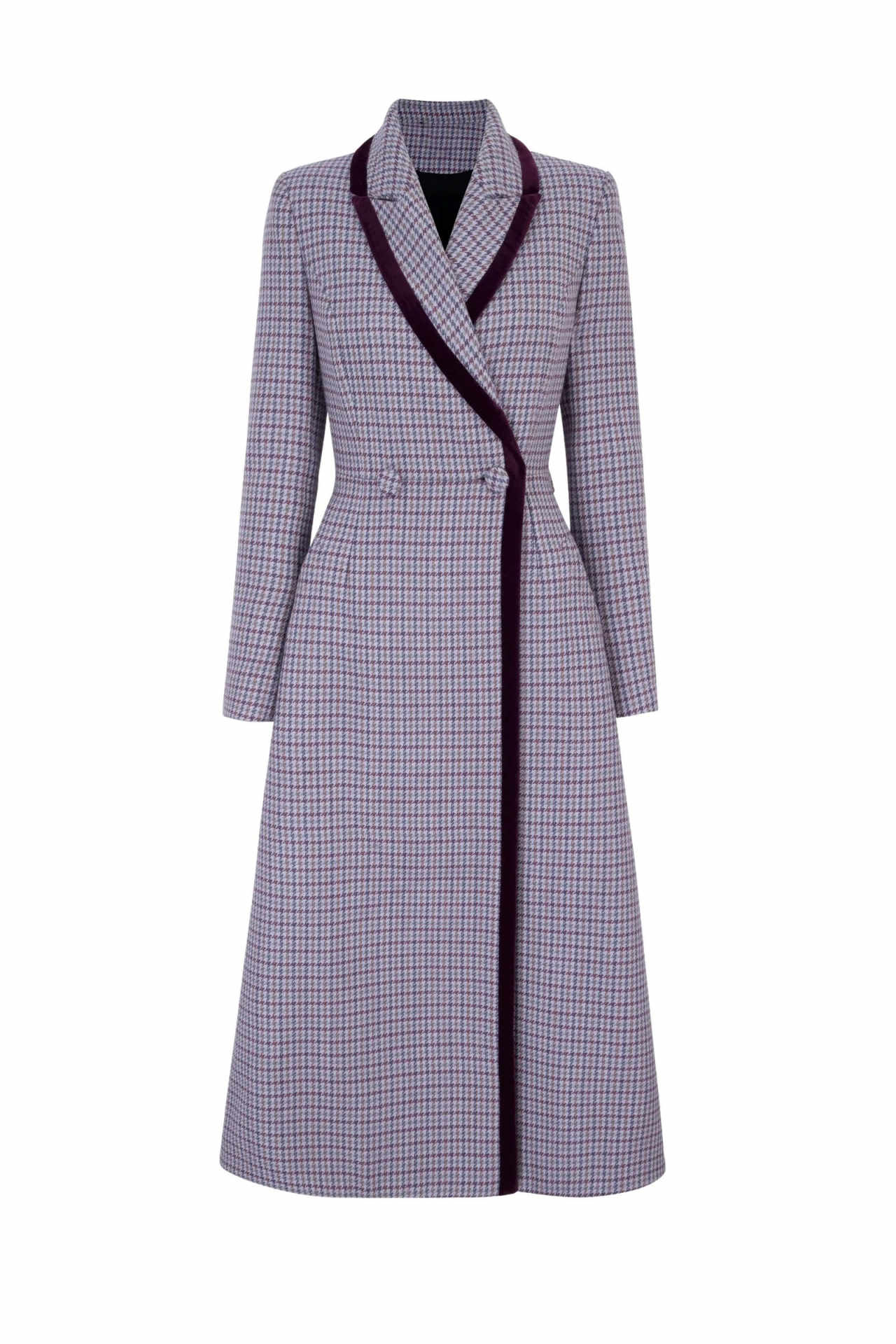 Elegant Woman Woolen Overcoat Long Sleeve Double Breasted Autumn Winter Outdoors Occasion Warm Customized