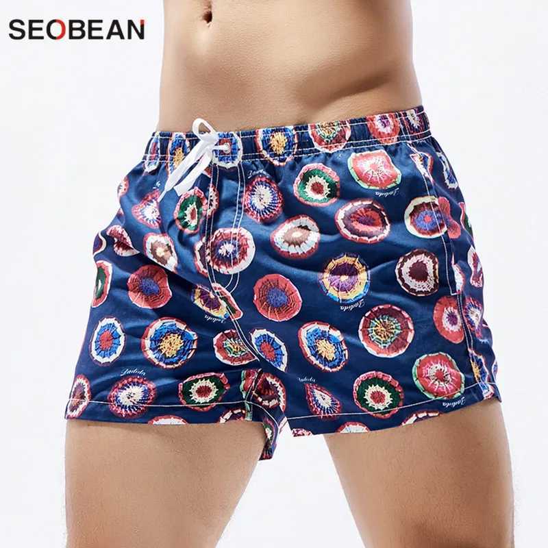 SEOBEAN brand color mens board shorts mens casual summer beach shorts menW250410