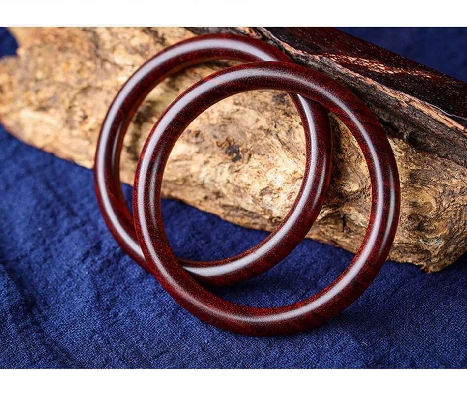 Original Leaf Rosewood Wooden Bracelet Red Lady Vintage Ethnic Charm Simple Fashion Elegant Handmade Specialty Gift