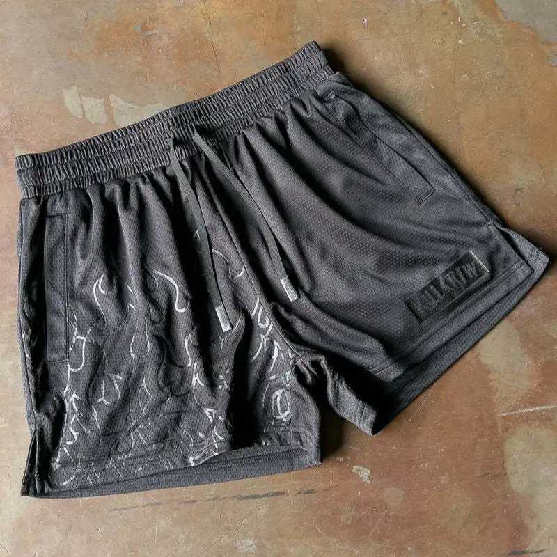 Mens quarter or more Kn sports shorts for summer running breathable and quick drying basketball shorts X250410
