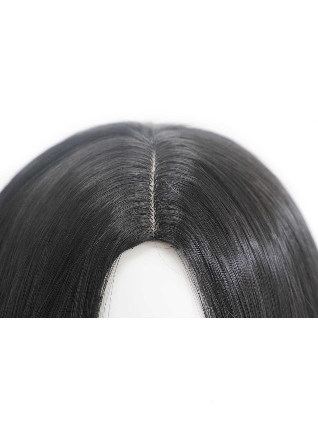 the Addams Family Movie Character Black Long Straight Synthetic Wig for Halloween Cosplay Wig Fit for Movie ShowT251111