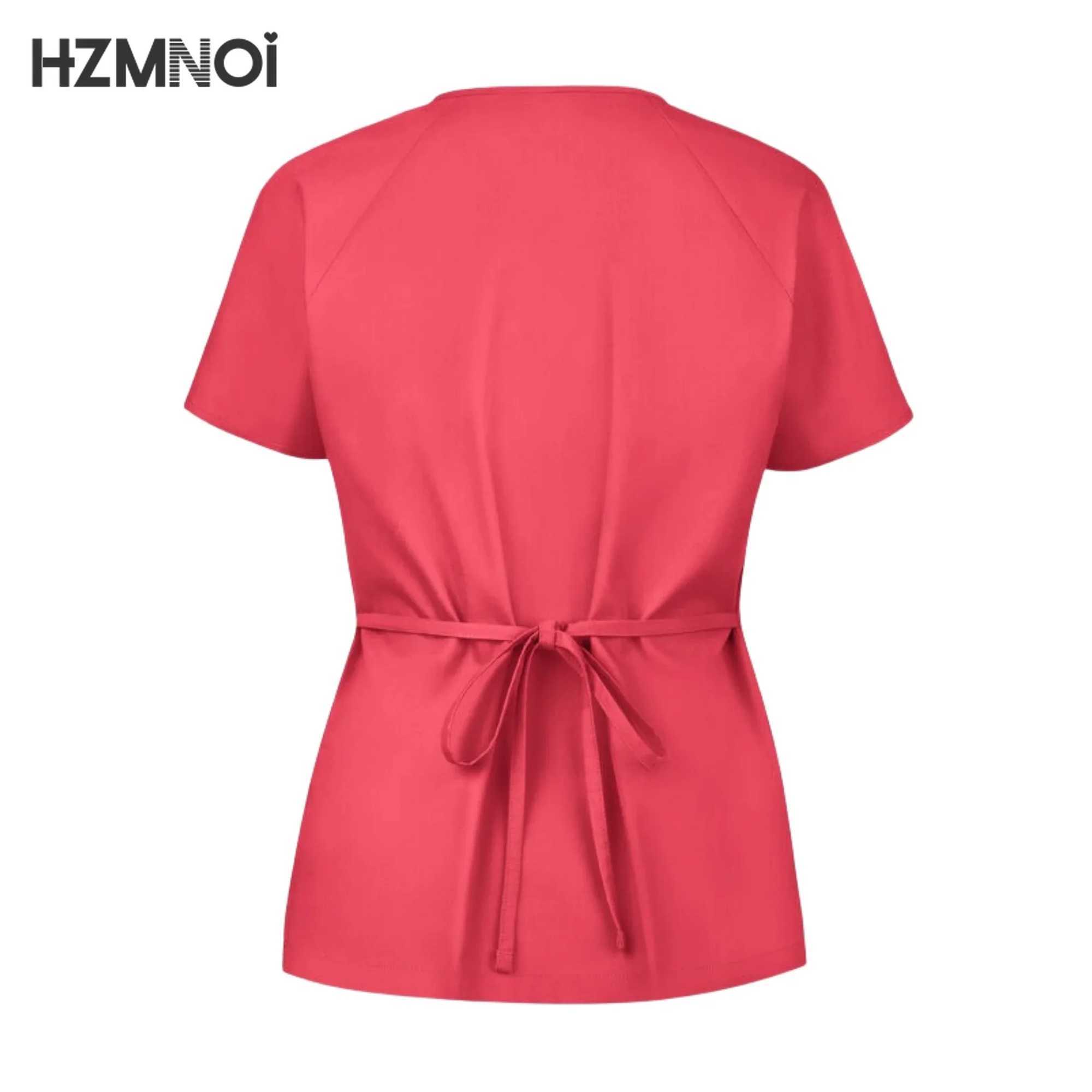 Women Medical Uniforms Elastic Scrubs Sets Hospital Surgical Gowns Short Slve Tops Pant Nursing Accessories Doctors Clothes X250410