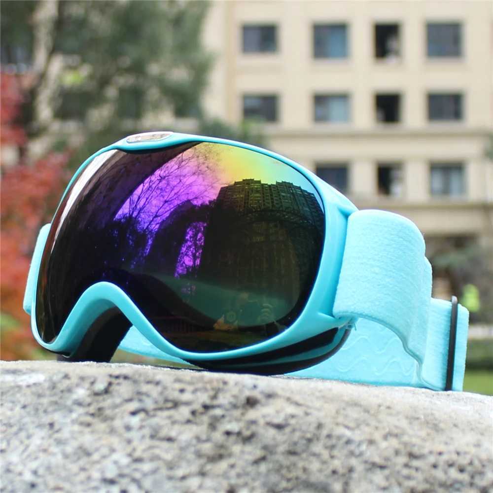 Kids Ski Goggles with Graced Lens and Case Set for Children UV400 Anti-fog Glasses Girls Boys Snowboard Goggles K251110