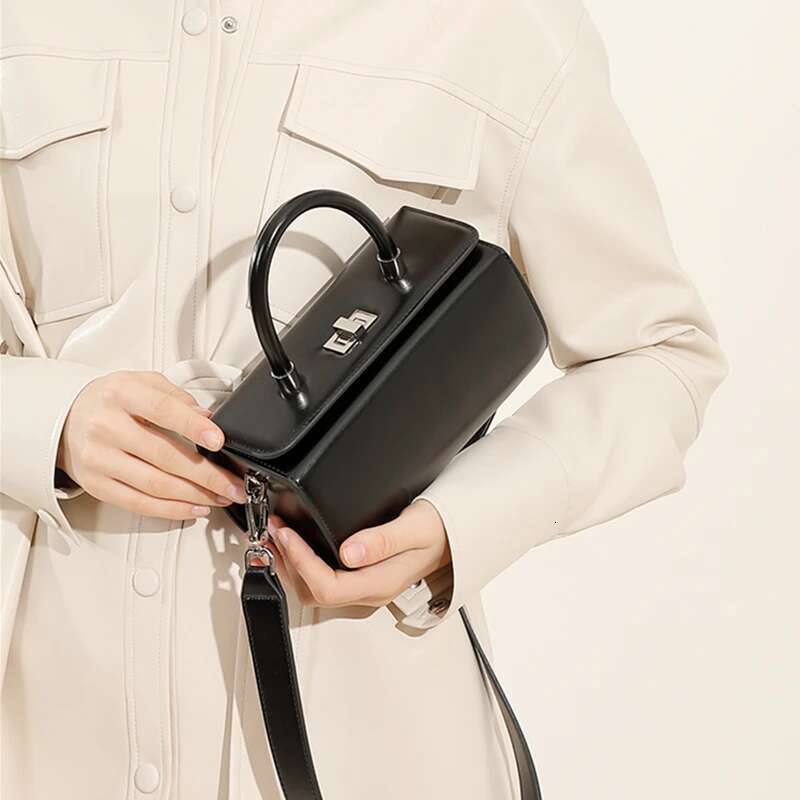 Women's Bags Burminsa Chic Genuine Leather Handbags For Women 2025 Designer Doctor Box Purse Top Handle Ladies Shoulder Crossbody Bags