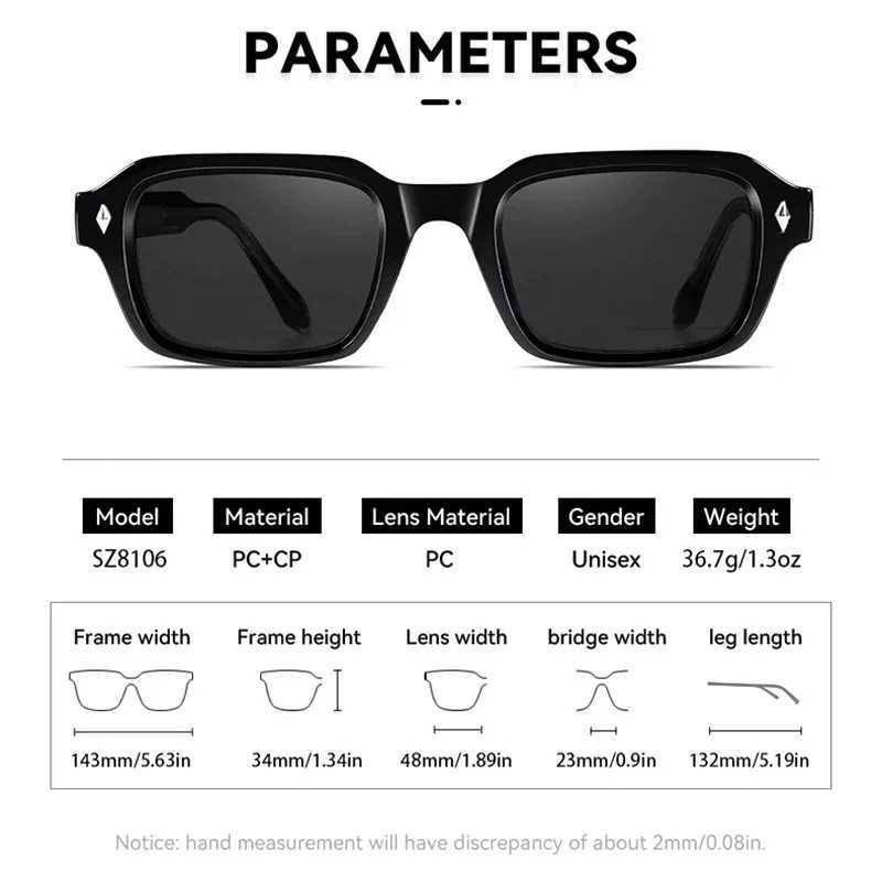 Retro Sunglasses for Women CP Acetate UV400 Square Frame Sun Glasses Men Trend Summer Shades European Style Brown GreenC250411