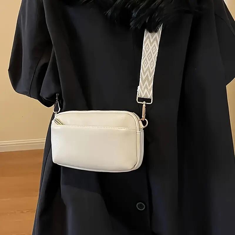 FL- Fashion Puzzle Triple Zip Small Crossbody Bag Lady Bag Woman Oblique Straddle Bag,Shoulder Bag