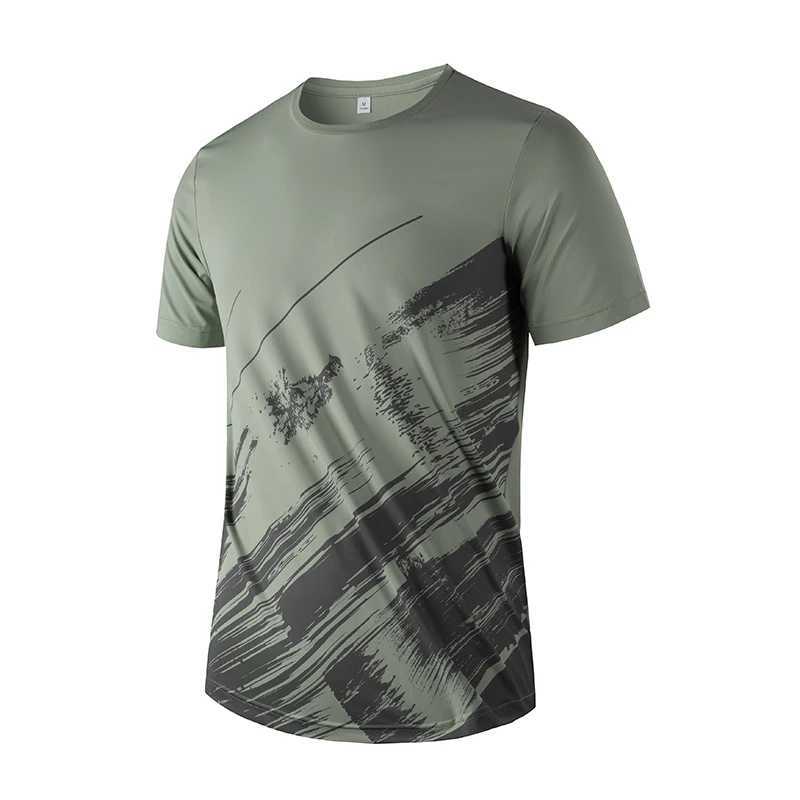 Mens quick drying T-shirt moisturizing willow breathable summer graphic printing outdoor sports casual short sleeved T-shirt M-XXXL M250410