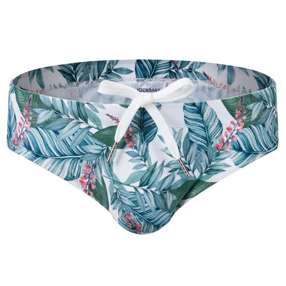 Jockmail brand mens swimsuit multi-color luggage with push ups sexy mens breathable swimsuit speed matching beach shortsW250410