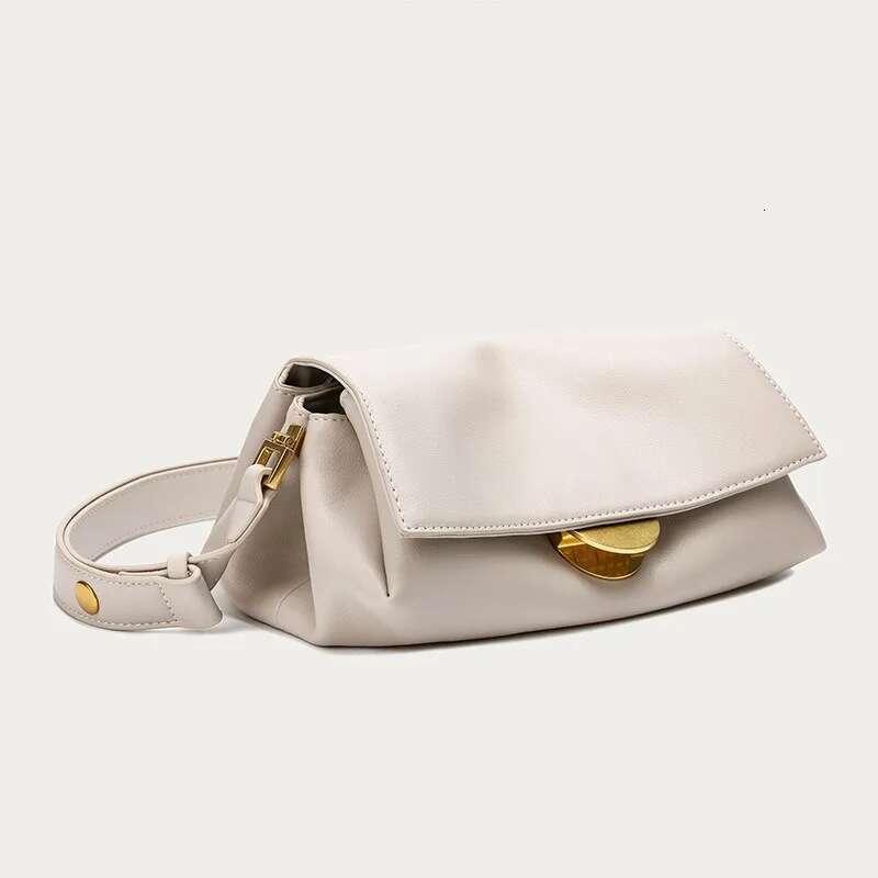Hot Leather Women's Underarm Bag Design New Pole Head Cowhide Fashion Pleated Handbag Bags For Women designer handbags