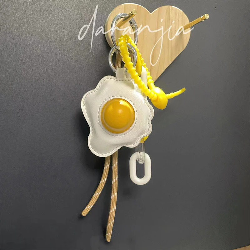 Poached Egg Bag Pendant Dachshund Diy Cotton-filled Exquisite Fried Egg Keychain Niche Cute Mini Egg Pendant Ruths Same 251110
